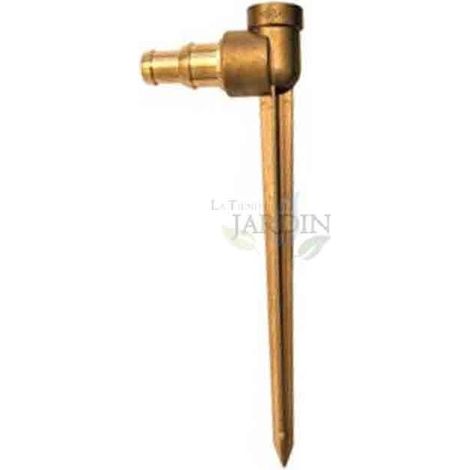 Pincho Latón Porta Aspersor 1/2'', Base para Instalación de Aspersores en Jardines