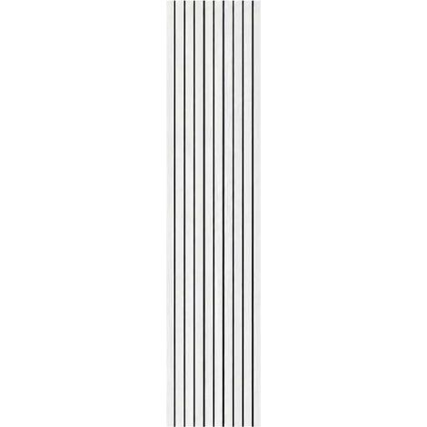 Pannello decorativo in PVC a listelli effetto doghe in legno Set 10 pz 120x30 Rivestimento murale Bianco