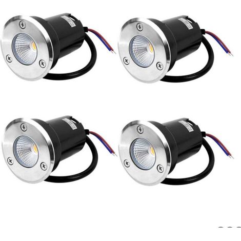 Spot encastrable extérieur sol 5W – Acier inoxydable rond blanc – IP67 – Charge jusqu'à 800 kg – 12V-24V DC – Ø 6,5 cm (1/5)
