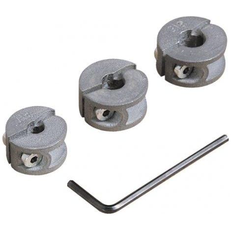 wolfcraft Juego de topes de profundidad universales, 4 piezas I 2755000 I Para limitar la profundidad de perforación en brocas de Ø 6, 8 y 10 mm