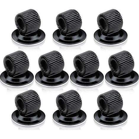 10er-Pack Stifthalterclips aus Stahl, selbstklebende Stifthalterclips mit verstellbarer Federschlaufe zum Wiederverwenden