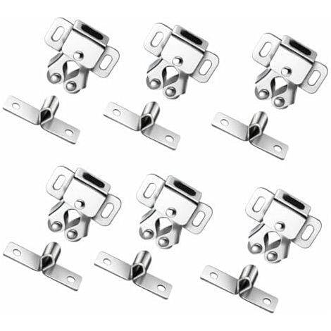 PCS Double Roller Latches, Heavy Duty Steel Cupboard Door Lock, Campervan Lock, Furniture and Sliding Door Latch, for Wardrobe, Kitchen, - (1/5)