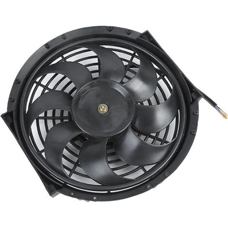 Ventilateur de Climatisation de Voiture de 10 Pouces, Ventilateur Fin 12 V, Ventilateur électrique Universel à Pousser et Tirer, Ventilateur de (1/2)