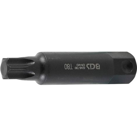 Embout T80 Torx 100 mm - Profil T, 22 mm - Précision et Durabilité - Chrome-Vanadium, Zones Difficiles - D-Work
