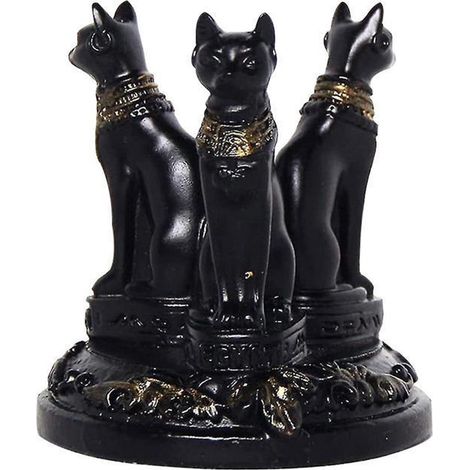 Support Pour Boule De Cristal - Statue En Résine Bastet Chat Égyptien - Support Pour Méditation Et Décoration Intérieure - 1 Pièce (1/5)