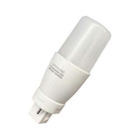 Lampadina led a cilindro pl9a 9w g24 attacco 2 pin kit 5pz 3000k
