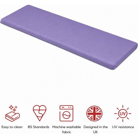 SP 3 Seater Bench Pad Cushion - L143 x W48 x H6 cm - Plum