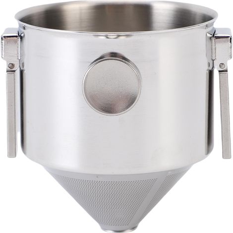 Gießen Sie den Kaffee in den tragbaren Edelstahl-Filterhalter mit wiederverwendbarem Filter, papierlosem Becher, leicht zu reinigen, ideal für Reisen und Camping. (1/5)