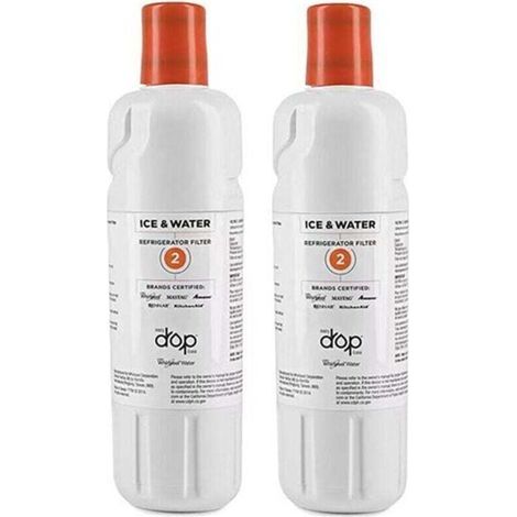 Kompatibel mit Whirlpool, Filter 2, EDR2RXD1. Kühlschrank-Wasserfilter, Ersatzteile für Kühlschrank-Wasserreinigungsfilter (2 Stück)