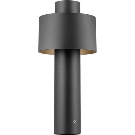 Lampe de jardin design Photoni Cyl Pole 45 noir 45cm - 1008195