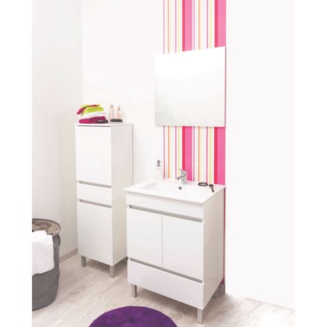 ONDEE - Columna para colocar colección LANCELO - Entregado montado - Ancho 40cm - lacado blanco (1/5)
