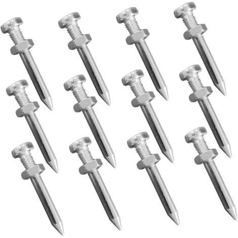 26 Pièces Scarificateur d'herbe De Jardin Ongles Sandales Aérateur Outil De Pelouse Outils D'Aérateur De Pelouse Chaussures D'Aérateur Cheville D'Aérateur De Pelouse Pointe(银色42 x 8 x 8 m (1/4)