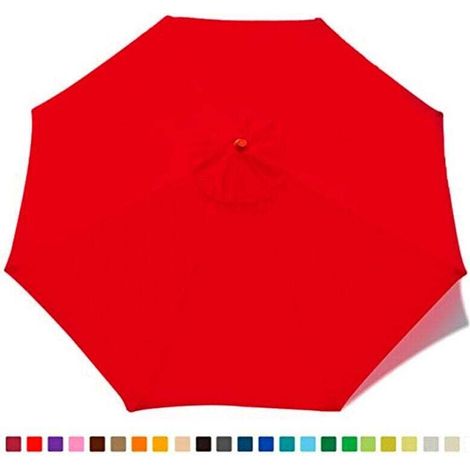 Housse de rechange pour parasol - 8 baleines - Diamètre 3 m - Imperméable - Anti-ultraviolet - Tissu de rechange (1/4)