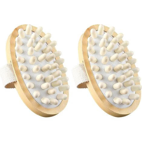 Set mit 2 Anti-Cellulite-Massagebürsten aus Naturholz, Lymphdrainage-Werkzeug für den Körper (1/5)