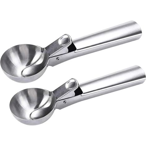 Cuillère à glace Crème Glacée Inoxydable cuillere a avec gâchette Facile Pour ramasser 17.8cm 19cm (1/5)