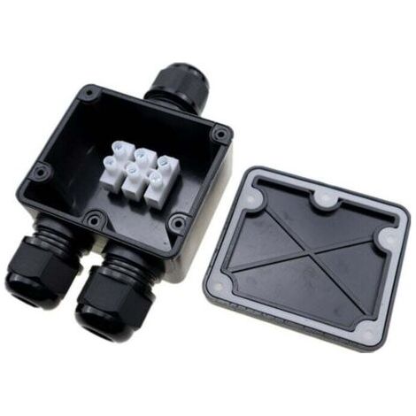 Pair 2-teilige IP68-wasserdichte Anschlussdose, wasserdichte Anschlussdose für den Außenbereich, 3-Wege-Kabelverbinderdose für 5-mm- bis 9-mm-Kabel, A