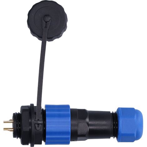 Luftfahrtstecker, robust, stabil, sicher, zuverlässig, korrosionsbeständig, Steckverbinder für programmgesteuerte Maschinen, 2-polig (1/5)