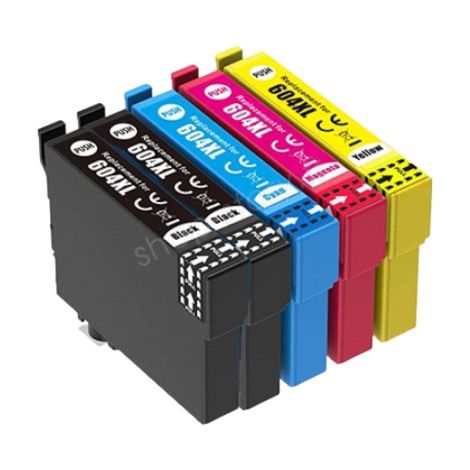 Pack de cartouches d'encre compatibles Epson 604 XL – 5 unités – Couleurs vives – Jusqu'à 600 pages imprimables – Shop-Story
