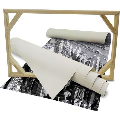 NewYork retrò - Tableau Canvas sur châssis en bois - Dimension : 140x100 cm (1/5)