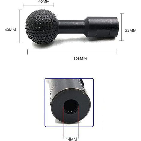 Fresa sferica in carburo per la lavorazione del legno, diametro 40 mm, fresa per legno, fresa sferica, sgorbia sferica per smerigliatrice angolare e lucidatura del legno, ciotola per incisione (1/3)