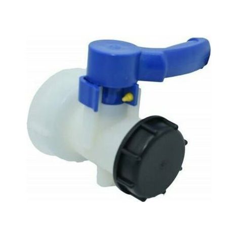 IBC-Tankhahn für 1000 Liter, 2 Etiketten.