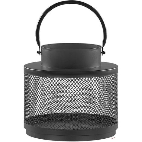 Laterne YAMDENA Metall 19 cm Schwarz