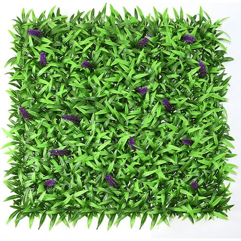 Pannelli da parete con siepe artificiale 50 cm x 50 cm, schermi protettivi e per la privacy del giardino, fondale in erba sintetica (1 pezzo) (1/5)