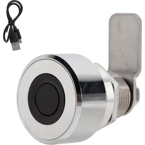 Serrure à empreintes digitales, chargement USB, verrouillage de reconnaissance de 0,5 secondes pour tiroirs, armoires de bureau (1/5)