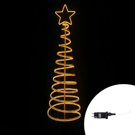 Albero luminoso a spirale da 1200 Led Neon Flex altezza 1,80 metri Bianco Caldo Wisdom (1/2)