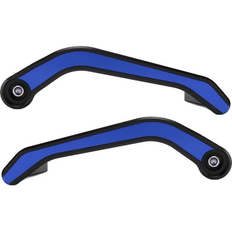 Set mit 2 universellen Lenkerprotektoren aus Aluminiumlegierung für 22 mm (0,87 Zoll) Lenker, blau. (1/5)