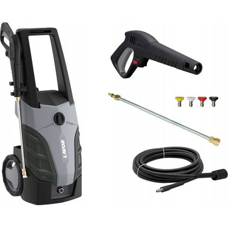 LAVOR Nettoyeur haute pression SHADOW 26, 2600 W de power, moteur de induction, 170/255 Bar, pompe de aluminium, grandes roues, ASS, 4 buses, FAST TOOL LAVOR - Excellent nettoyage professionnel de voi
