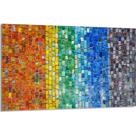 Plaque de protection en verre pour poêle 80x52 Coloré (1/5)