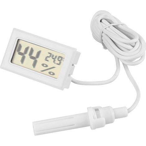 1 Thermomètre Hygromètre Sonde Externe, LCD Numérique, Plage -50 à 70 Degrés, Pour Réfrigérateur Cuisine (1/5)