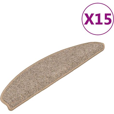 Maison Exclusive - Stufenmatten 15 Stk. 65x21x4 cm Braun Halbrund (1/5)