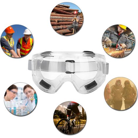 Lunettes de protection anti-buée résistantes aux chocs thermiques pour professionnels de laboratoire et chantier (1/5)