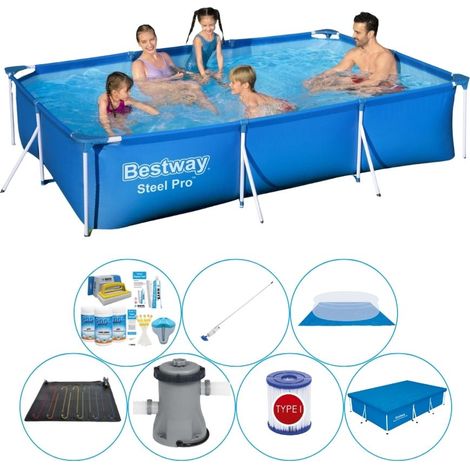Bestway Bestway Steel Pro Rectangulaire - 300x201x66 cm - 8-pièces S21545