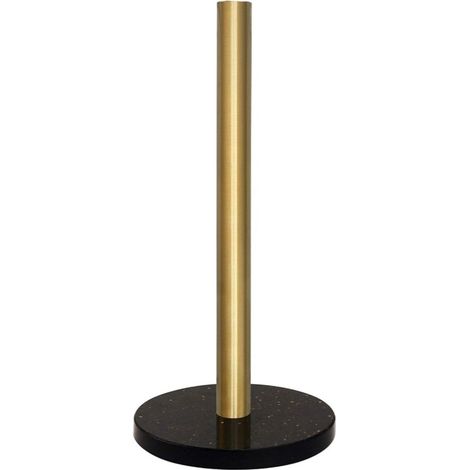 Porte-rouleau de cuisine sur pied – Base en marbre avec finition cuivre – 150 x 150 x 340 mm – Antidérapant (1/5)