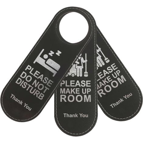 Étiquettes de porte d'hôtel compatibles avec les chambres d'hôtel (lot de 12) - Panneaux de rappel (1/5)