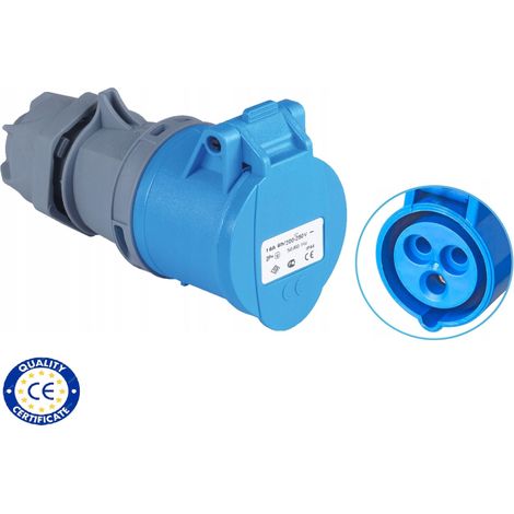 Prise Fiche femelle prolongateur CEE monophasé 3 x 16A