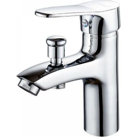 Robinet baignoire robinet monotrou à double usage chaud et froid Alliage Mitigeur de douche, robinet salle bain douche (1/4)