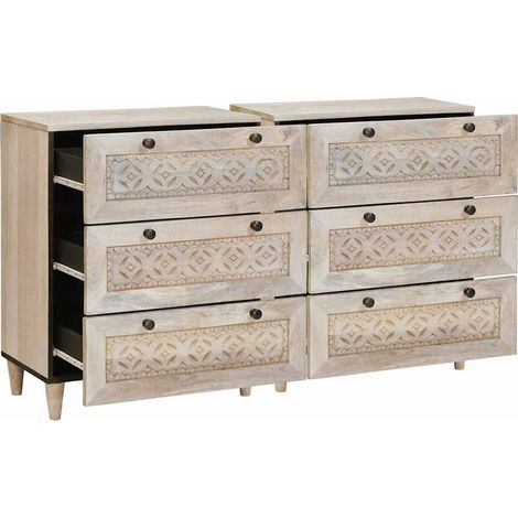 Maison Exclusive - Credenza 2 pcs Bianco 120 x 33,5 x 75 cm