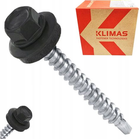 Vis à bois 4,8x55 RAL 7016 - 200 pièces - Résistantes - Idéales pour la construction