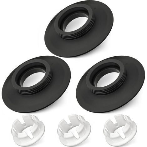 Set mit 3 Spülventildichtungen, kompatibel mit Ideal Standard Armitage Shanks SV01967 Spülkasten, komplett mit Dichtung und Clip – Schwarz