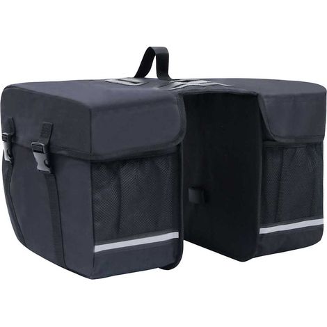 Borsa Doppia Bicicletta Impermeabile per Portapacchi 35 L Nero vidaXL (1/5)