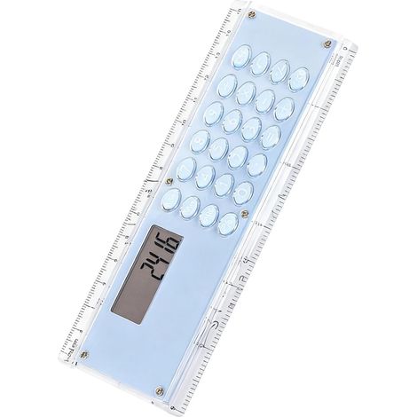 Règle double fine de 15 cm avec calculatrice électronique, outil (1/5)