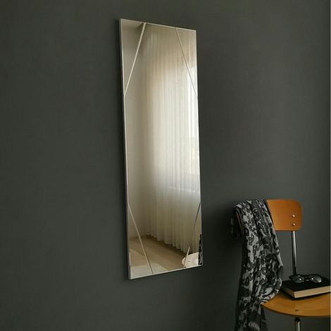 Miroir rectangulaire mural avec angles marqués 105 cm CODY (1/5)