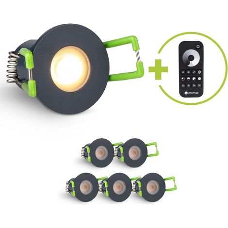 Einbaustrahler Mini Livorno 3W 2700K IP65 - Farbe: anthrazit RAL 7016 - Anzahl: 6x (1/5)