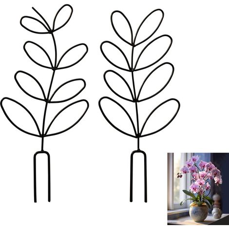 Traliccio in metallo per piante rampicanti da interno ed esterno, 315 cm - nero, per vasi di piante d'appartamento, set di supporto per piante da fiore per giardino domestico (1/5)