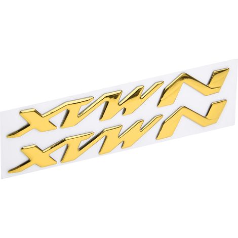 Paire d'autocollants 3D en forme d'emblème de moto pour Yamaha NMAX155 125, jaune (1/5)