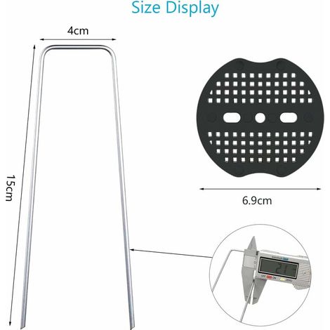60 Pcs Piquets de Jardin, avec 60 Rondelles, Piquets de Fixation pour Bàche Toile Paillage (1/5)